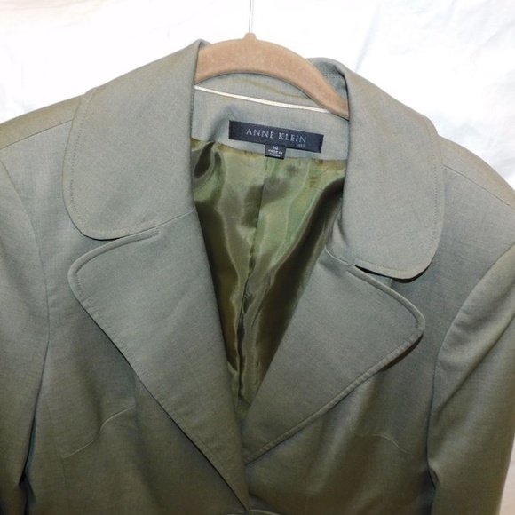 Anne Klein Lined Green Blazer Jacket (Brand New) (Size 14 Women's) - Picture 3 of 4